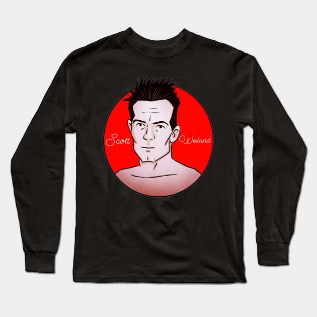 Scott Weiland Tribute Art Long Sleeve T-Shirt by AndrewKennethArt